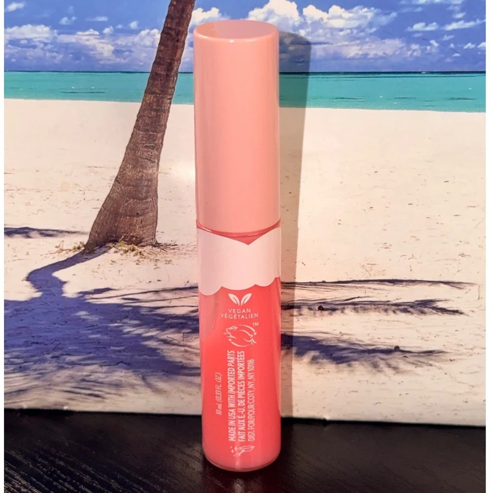 Covergirl Clean Fresh Yummy Gloss Vegan Lip Gloss Coral Pink 10ml High Shine